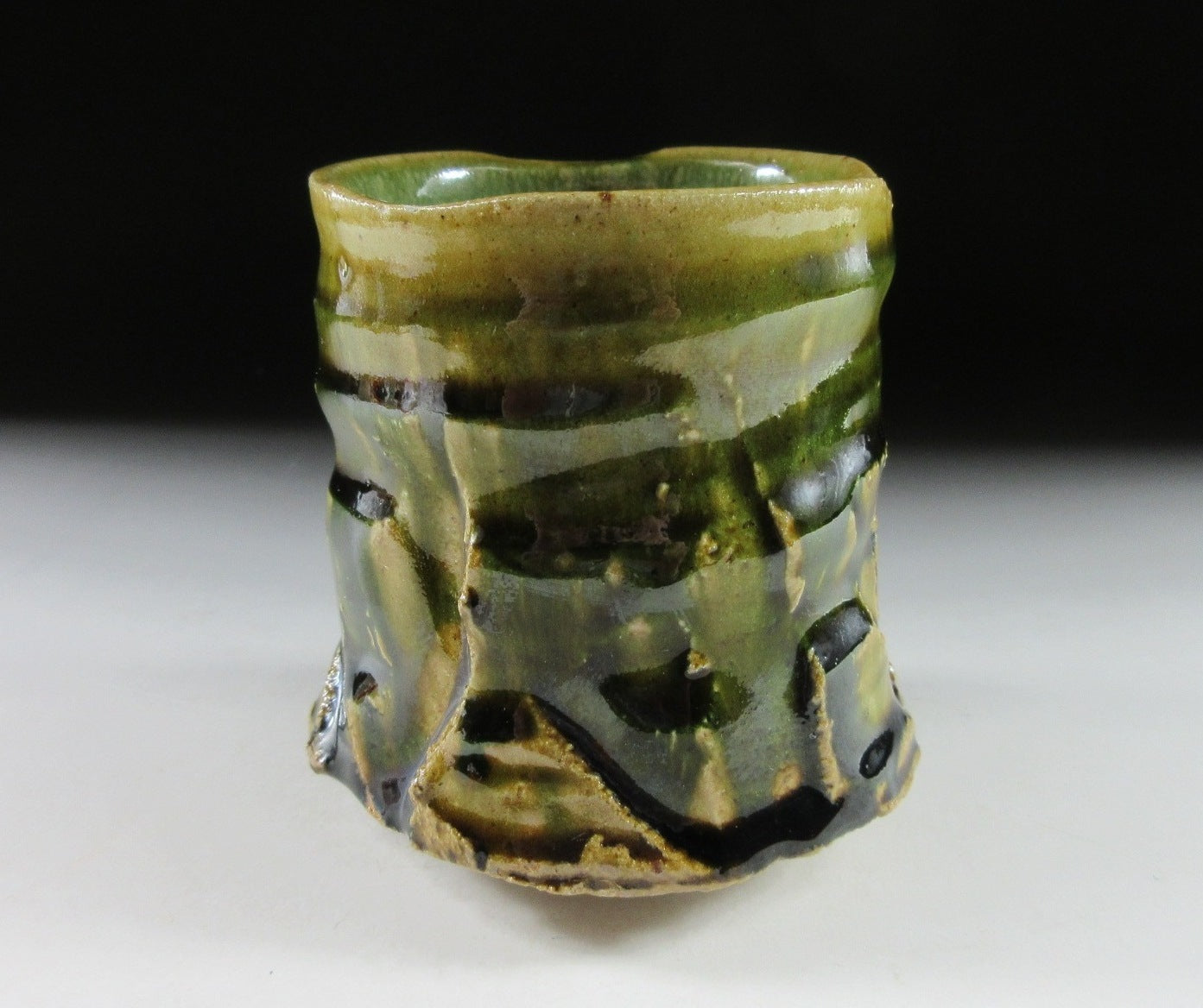 Yamada Masakazu Oribe Glaze Yunomi