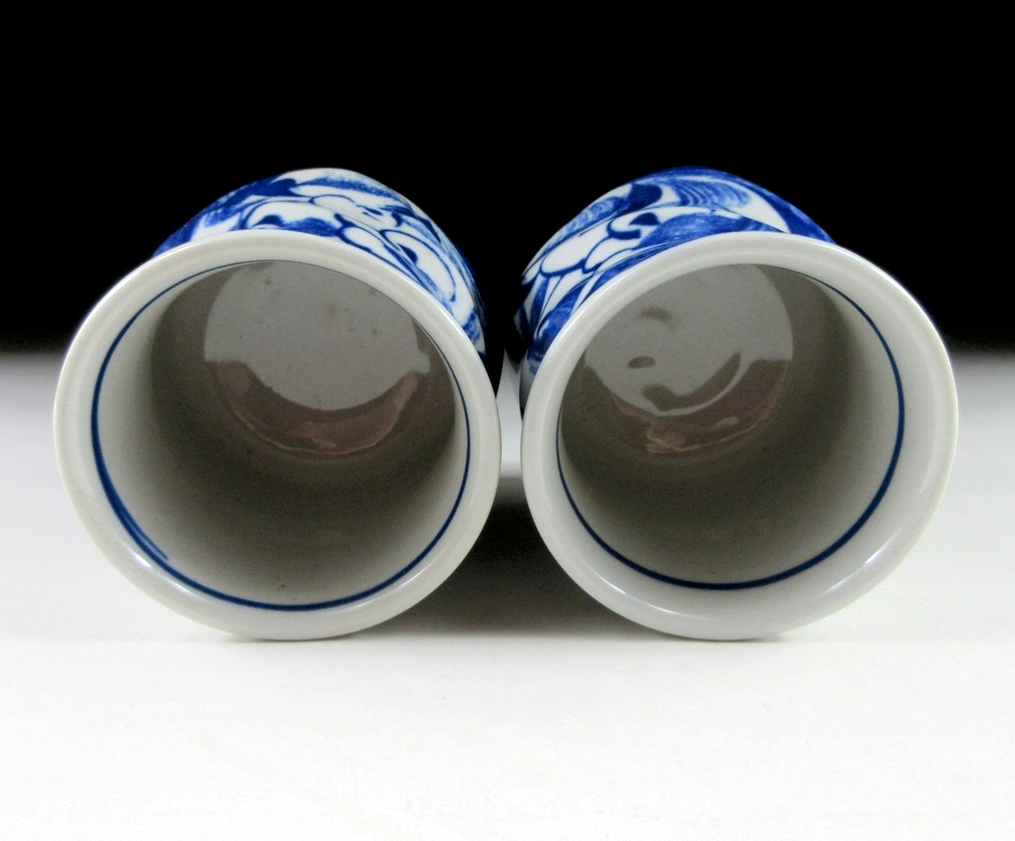 Pair of Mino-ware Daruma Yunomi