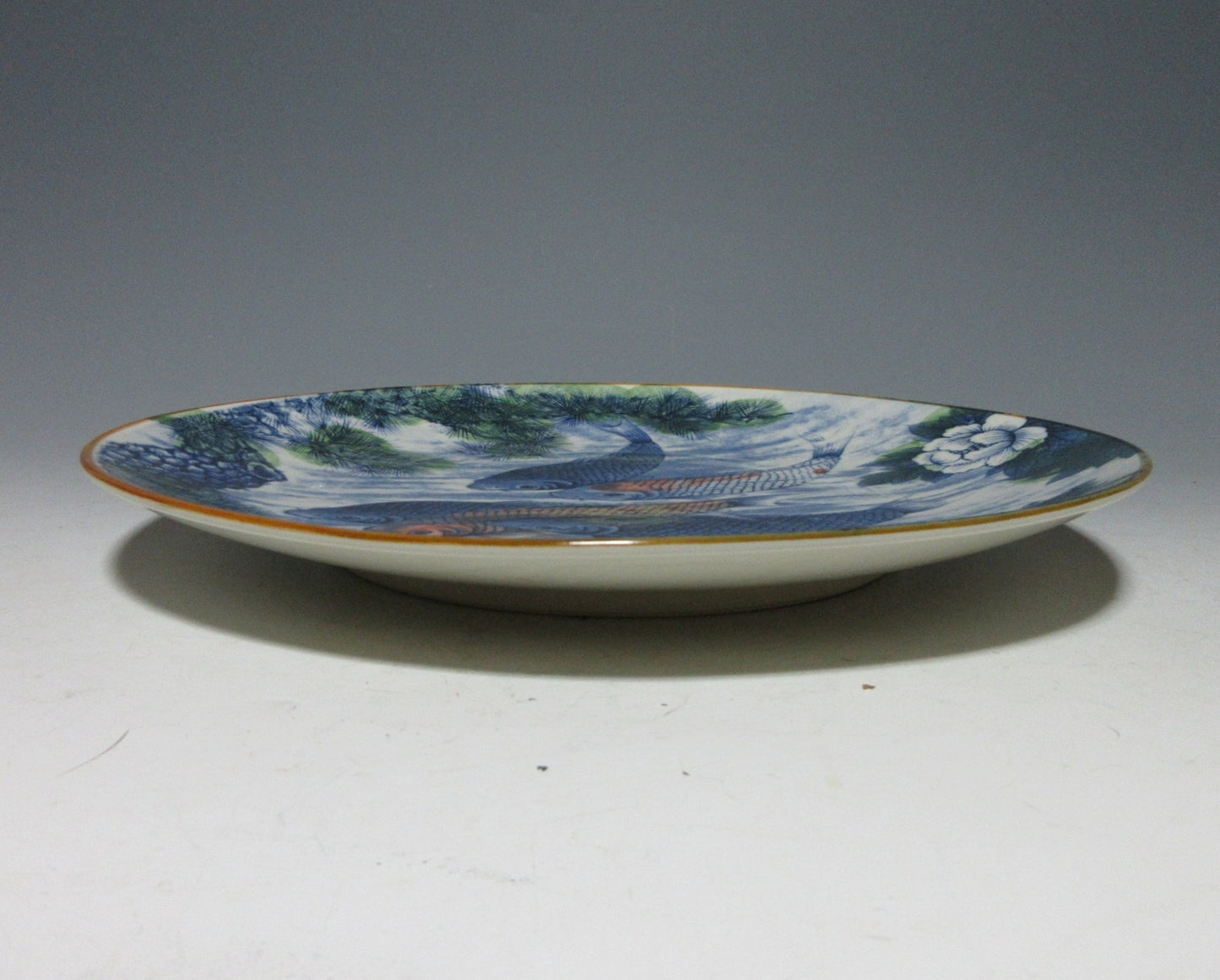 Large Mino-ware Koi Plate