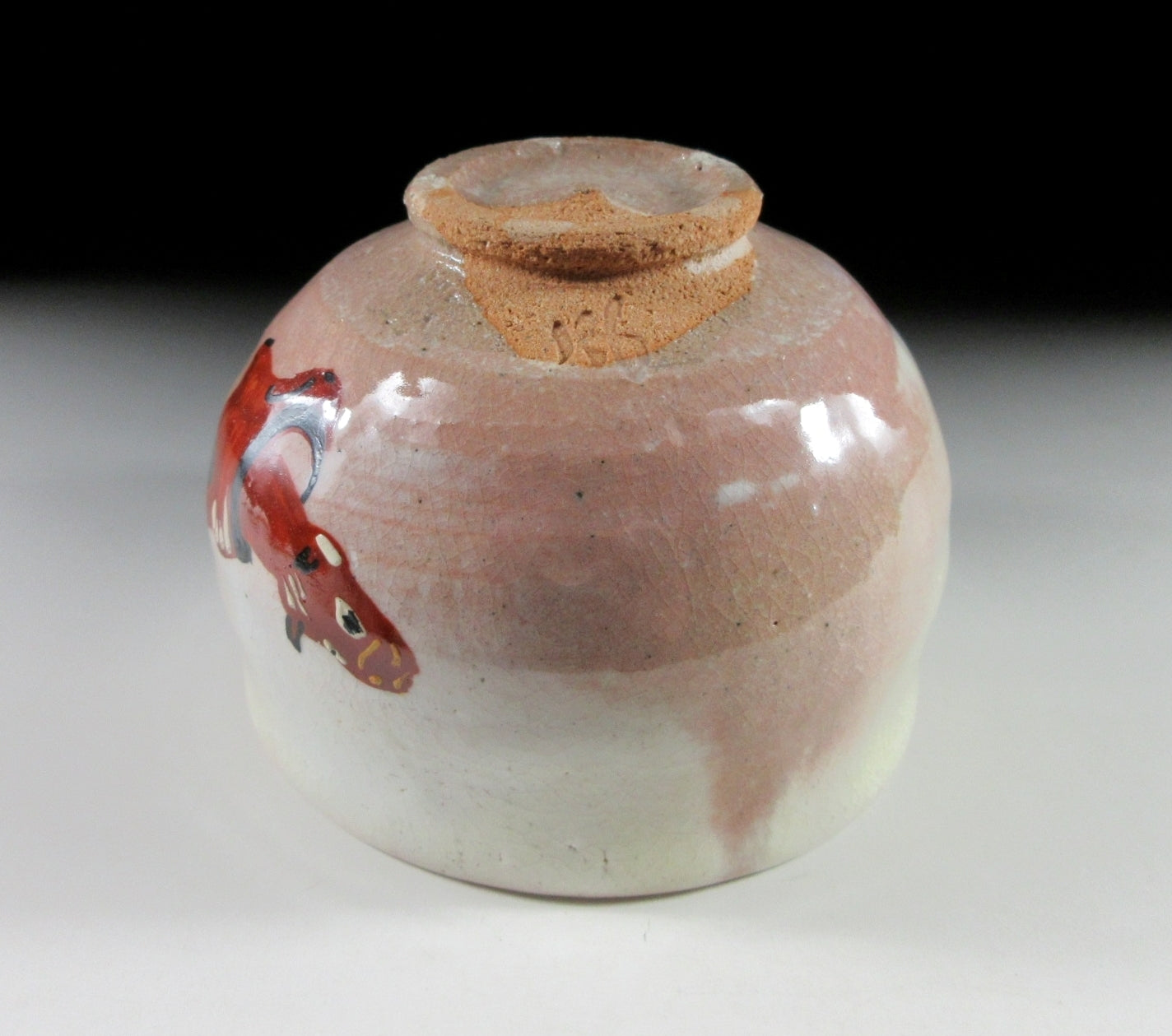 Kiyomizu-ware Akabeko Chawan