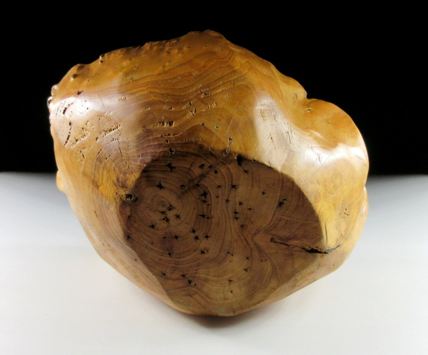 Natural Burl Wood Basket