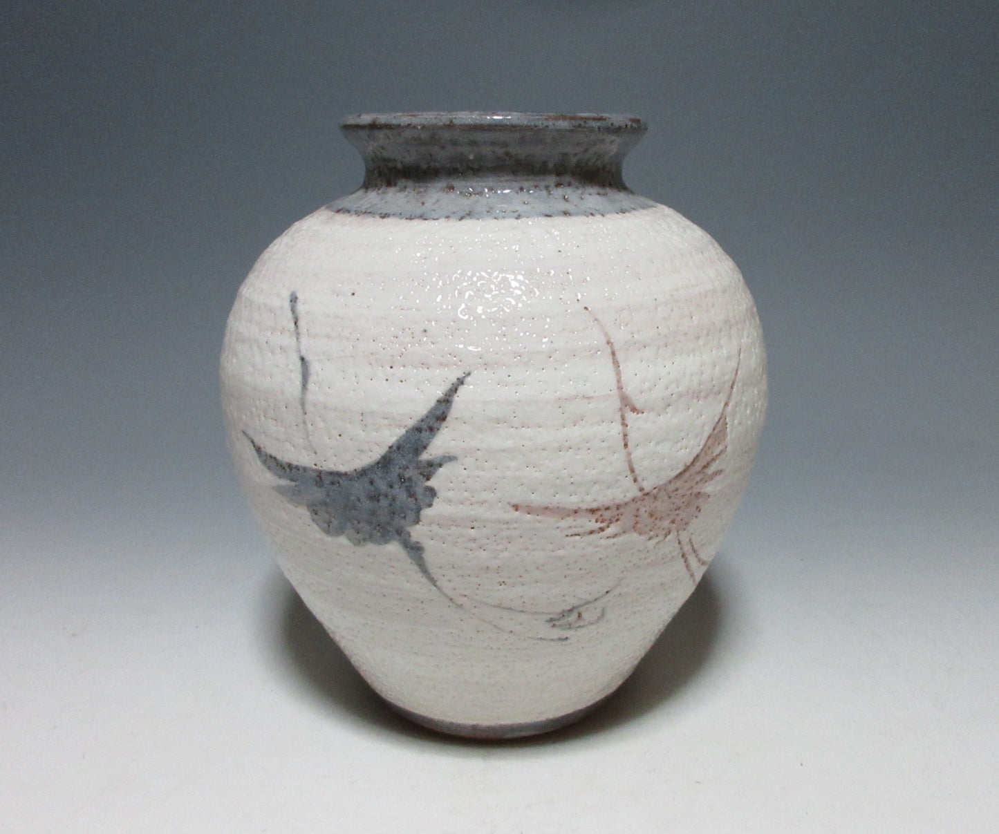 LARGE Kuwabara Kosaburo V Shino-ware Vase